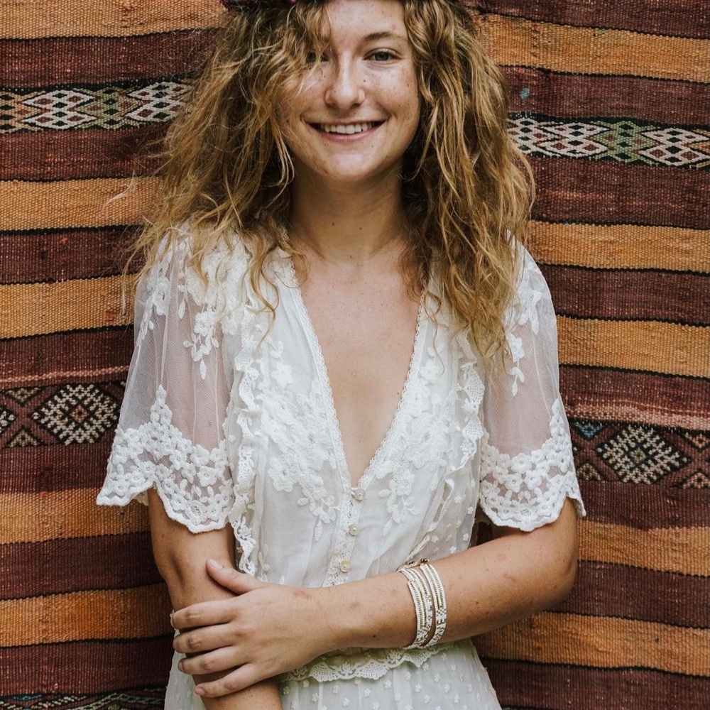 Spell White Dawn Lace Gown - XS